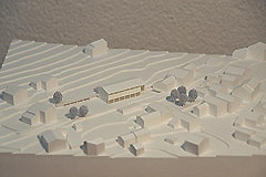 Bild: Modellfoto Turnhalle Saas. Architekt: André Schär, Wettingen